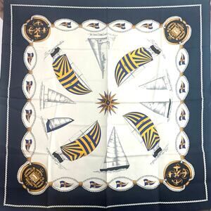 NWT The RAH RAH collection scarf BOCA Juniors nautical sail boat stunning
